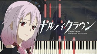 Departures Guilty Crown  Synthesia  Piano Tutorial [upl. by Erdnua467]