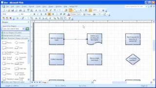 16 Microsoft Visio 2007 Connect Shapes [upl. by Ocirema]