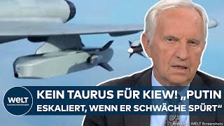 UKRAINEKRIEG quotPutin eskaliert wenn er Schwäche spürtquot – Scholz lehnt TaurusLieferung erneut ab [upl. by Thorman]