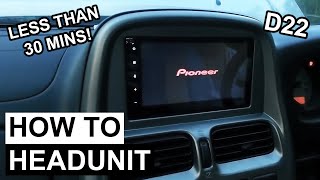 Nissan Navara D22 Double DIN Head Unit Install  How To [upl. by Clarisa97]