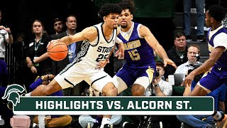 Alcorn State at Michigan State  Highlights  Big Ten Mens Basketball  Nov 19 2023 [upl. by Vidda]