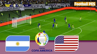 USA vs JAMAICA  COPA AMERICA 2024  Full Match All Goals  PES Gameplay PC [upl. by Sarene]