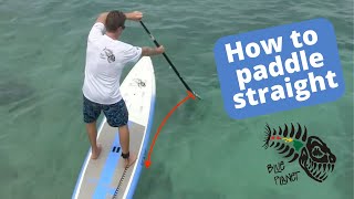 SUP Tips How to paddle straight on a Stand Up Paddleboard reverse J stroke [upl. by Hasile]