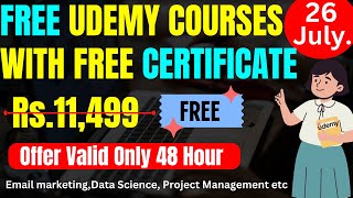 UDEMY Free Certificate Courses in 2024 Learn New Skills  Free Udemy Coupon For Studentsudemyfree [upl. by Arenat]