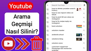 Youtube Arama Geçmişi Nasıl Temizlenir Yeni Güncelleme 2023  Youtube İzleme Geçmişini Sil [upl. by Noryahs]