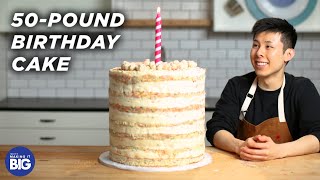 I Made A Giant 50Pound Birthday Cake [upl. by Atimad488]