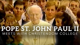 Pope St John Paul II Meets with Christendom College [upl. by Nerrol]