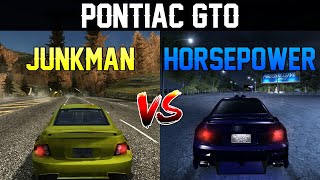 Junkman vs Horsepower  Pontiac GTO  Need for Speed Most Wanted vs Carbon [upl. by Kristan348]