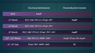 Pediatric Immunization Routine Schedule Highlights Birth to six years [upl. by Yespmed]