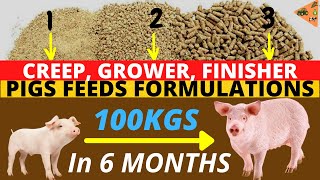 PIG FEED FORMULATION FOR FASTER PIG GROWTH Creep Growers Finisher  Make your Pigs Grow Faster [upl. by Ecilahs613]