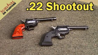 Ruger Wrangler vs Heritage Rough Rider 22 Pistol Shootout [upl. by Acinom]