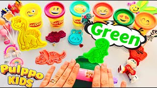 PlayDoh Dinosaurio 🦖🐶Marshall😍 Vehículos y Máquinas🚜Videos Educativos 💖Aprende los Colores en Inglés [upl. by Iruahs]