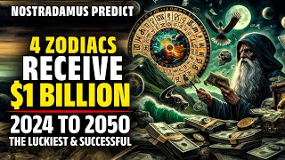 Nostradamus Predicted These 4 Zodiac Signs Receive 1 Billion USD From 2024 To 2050  Horoscope [upl. by Drwde]