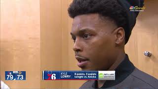 Kyle Lowry PostGame Interview  Philadelphia 76ers vs New York Knicks [upl. by Adnaugal517]