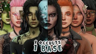 8 Occults 1 Base  Sims 4 Create a Sim Challenge [upl. by Josey698]