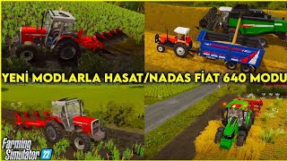 YENİ MODLARLA HASATNADAS  farming simulator 22 fiat 640 modu  fs22 Türk traktör modu indir [upl. by Lady522]