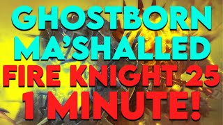 Fire Knight 25 1 Minute Team Ghostborn Ma’Shalled Power Raid Shadow Legends [upl. by Aivekahs]