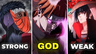 Every AKATSUKI Member From Weakest To God Level  Otaku Boyz [upl. by Elkin]