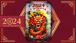 Germania mint 2024 Lunar dragon bice silver bar [upl. by Elissa53]