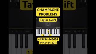 Champagne Problems  Taylor Swift EASY Piano Tutorial GarageBand taylorswift evermore shorts art [upl. by Nolyad]