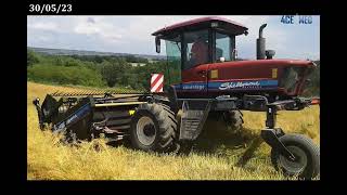 Camelina harvesting in experimental field in France [upl. by Glogau]