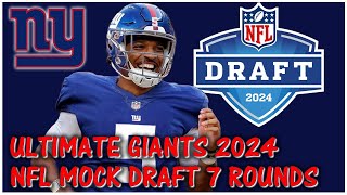 Ultimate NY Giants 2024 NFL Mock Draft 7 Round Simulation nfl giants [upl. by Annuhsal]