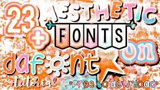 🌿23 Aesthetic Fonts On Dafont Free To DownloadTutorial Link In DescriptionToca Cherry 🍒 [upl. by Roath]