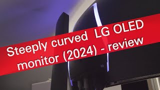 LG 34GS95QE  steeply curved OLED gaming monitor review [upl. by Ettenal]