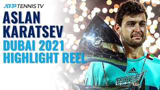 Aslan Karatsev Brilliant Shots amp Best Moments in Title Run  Dubai 2021 Highlights [upl. by Niwhsa153]