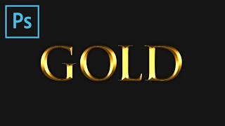 Photoshop Gold Text Effect Tutorial [upl. by Ereveneug]