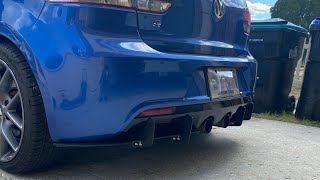 Installing Maxton Design VW Golf R MK6 rear side splitters  rear defuser [upl. by Nylcsoj]