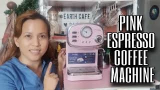 BAUMANN LIVING RETRO ESPRESSO MACHINE REVIEW PINK ESPRESSO COFFEE MACHINE [upl. by Issim]