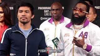 MANNY PACQUIAO VS ADRIEN BRONER  FULL FINAL PRESS CONFERENCE AND FACEOFF VIDEO [upl. by Ardnak]