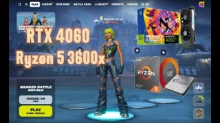 🚀 RTX 4060  Ryzen 5 3600X 🚀Fortnite CHAPTER 5 performance 1550Best Keyboard and Mouse Settings [upl. by Doralynn]