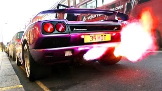 Britains LOUDEST Car  Lamborghini Diablo SV FLAMES and Ride [upl. by Oyam]