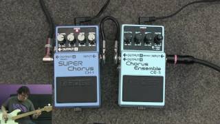 Chorus comparison BOSS CE2 vs BOSS CH1 into a Marshall 1987x [upl. by Mordy]