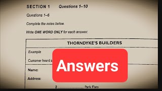 Answers of Thorndykes builders [upl. by Maxa]