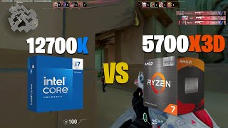 12700K VS 5700X3D  Valorant [upl. by Lashonde151]