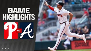 Phillies vs Braves Game Highlights 7724  MLB Highlights [upl. by Yenwat799]