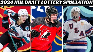 2024 NHL Draft Lottery Simulation  2024 NHL Mock Draft Top 10 [upl. by Kath]