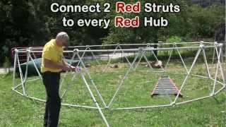 How to Build a Geodesic Dome DIY  24 diameter 3v 58 Geodesic Dome [upl. by Feetal]