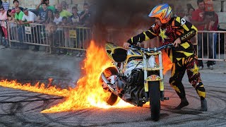 Paulo Martinho  Moto Freestyle  Quemando Rueda Burnout   Tire 1000 degree   BOTICAS [upl. by Eiffub]