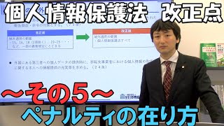 個人情報保護法 改正点 その５【ペナルティの在り方】 [upl. by Kirenoj651]