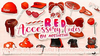 ROBLOX BLOXBURG CODES RED ACCESSORIES PT1 ID BROOKHAVEN RP CODES amp BERRY AVENUE CODES accessories [upl. by Server440]