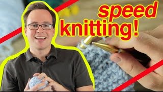 Speed Knitting How To Speed Knit and Speed Purl [upl. by Olcott]