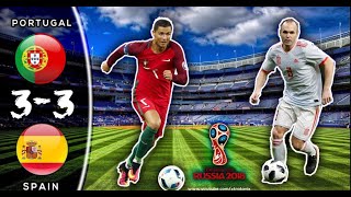 Portugal vs Spain 33 World Cup 2018 🔥 Hattrick Ronaldo Goals🔥 HD [upl. by Lasley]