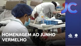 Hemoce realiza programação especial em homenagem ao junho vermelho  Jornal da Cidade [upl. by Haley]