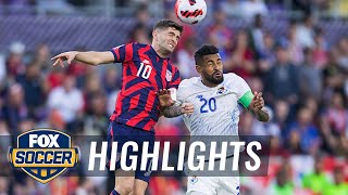 World Cup Qualifying Pulisic’s hat trick moves USMNT closer to Qatar in win vs Panama  FOX SOCCER [upl. by Refanej]