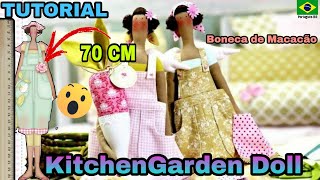 Tutorial BONECA TILDA KITCHENGARDEN ANGEL Boneca Tilda de macacãoModelo tradicional Tilda Magrela [upl. by Nataniel]