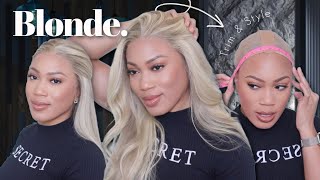 Ash Blonde Highlights Hair  Glueless Lace Wig Install  Ashimary Hair  True Scalp Tape [upl. by Niwde338]